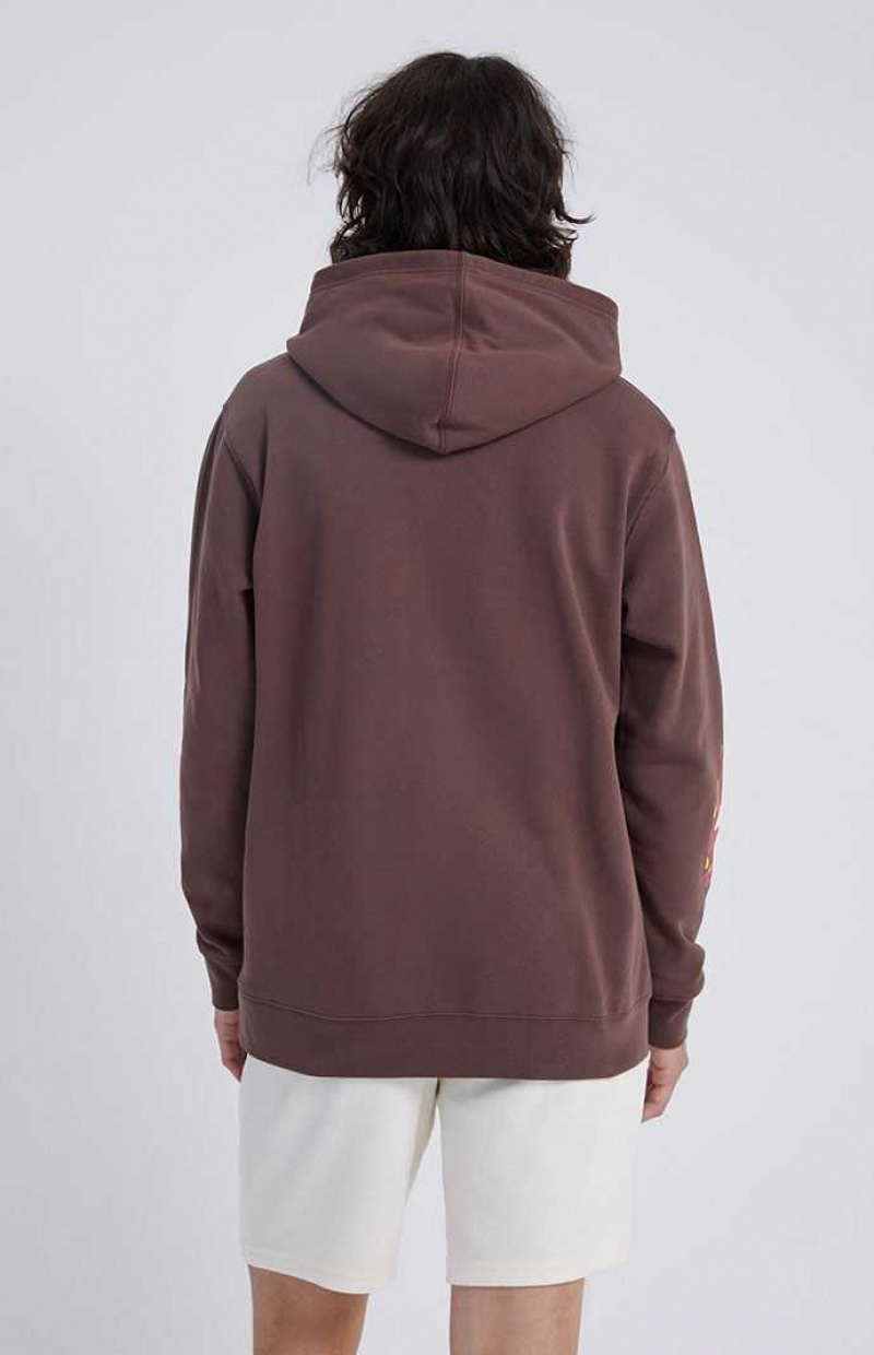 Sudadera con Capucha PacSun City Of Angels Hombre Marrones | WOHDC4601