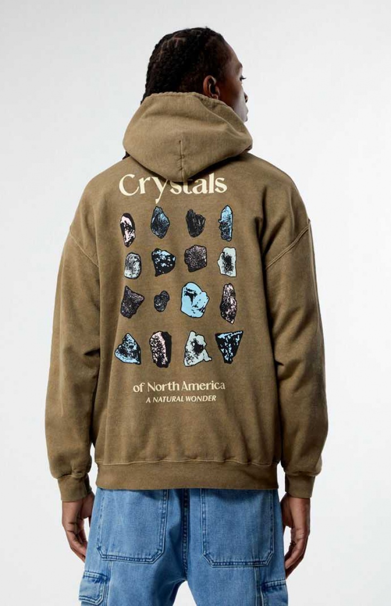 Sudadera con Capucha PacSun Crystals Vintage Hombre Marrones | VCREN0521