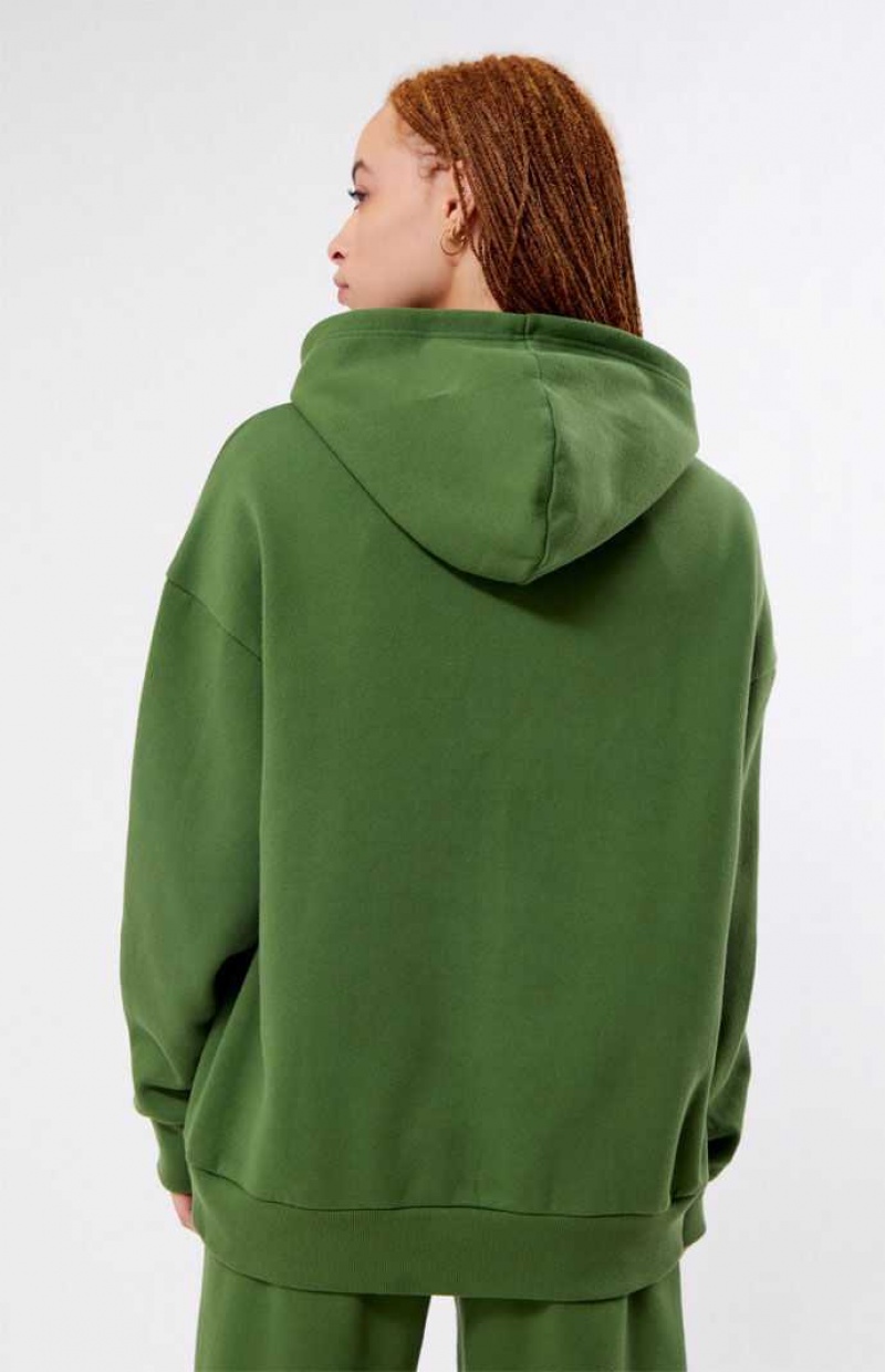 Sudadera con Capucha PacSun Est. CA 1980 Pacific Sunwear Oversized Mujer Verde | YDEGK1406