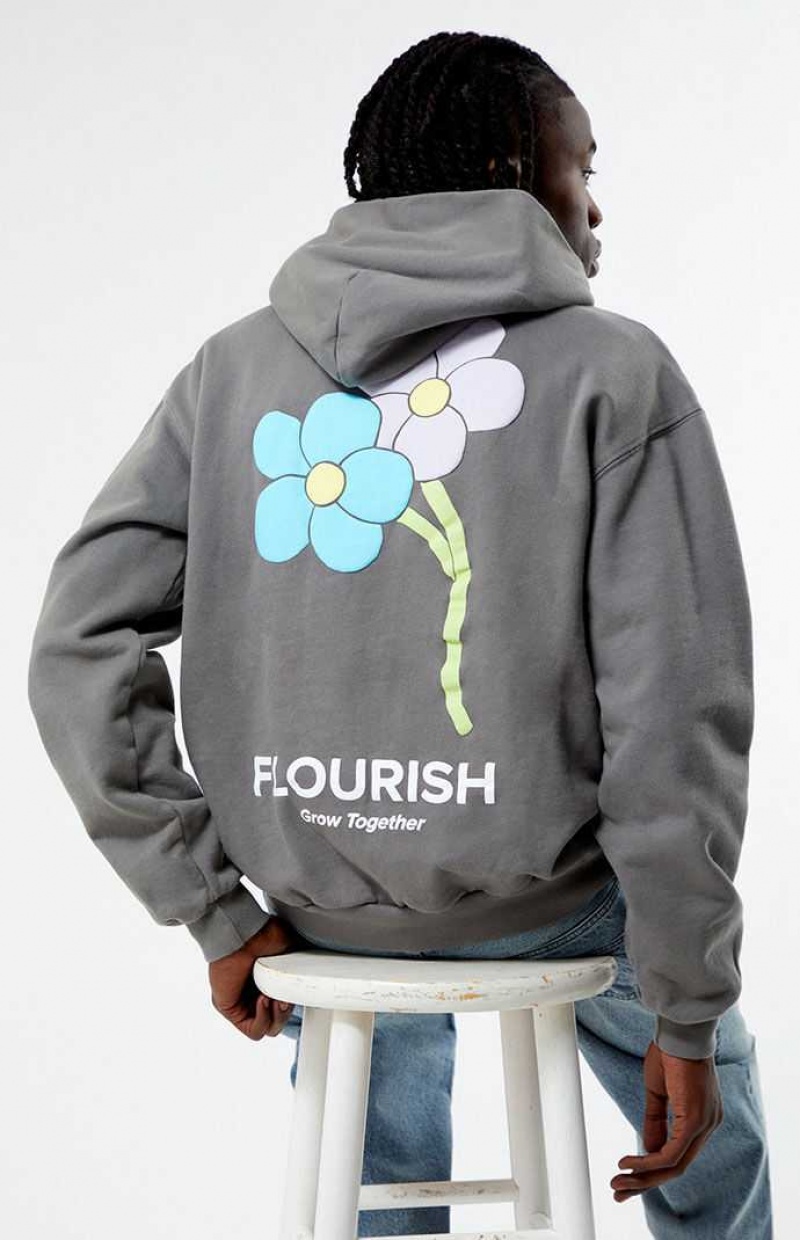 Sudadera con Capucha PacSun Flourish Hombre Gris | XJSOU4612