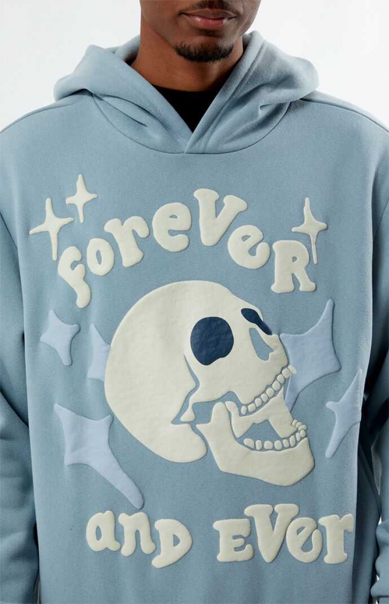 Sudadera con Capucha PacSun Forever Puff Hombre Gris Azules | JNSPF5702