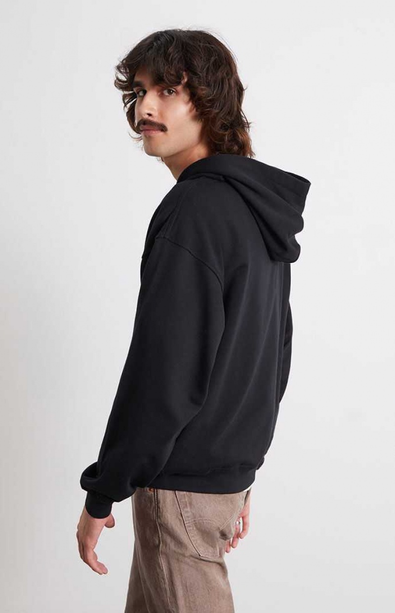 Sudadera con Capucha PacSun Los Angeles Full Zip Hombre Negras | HLMEO6798