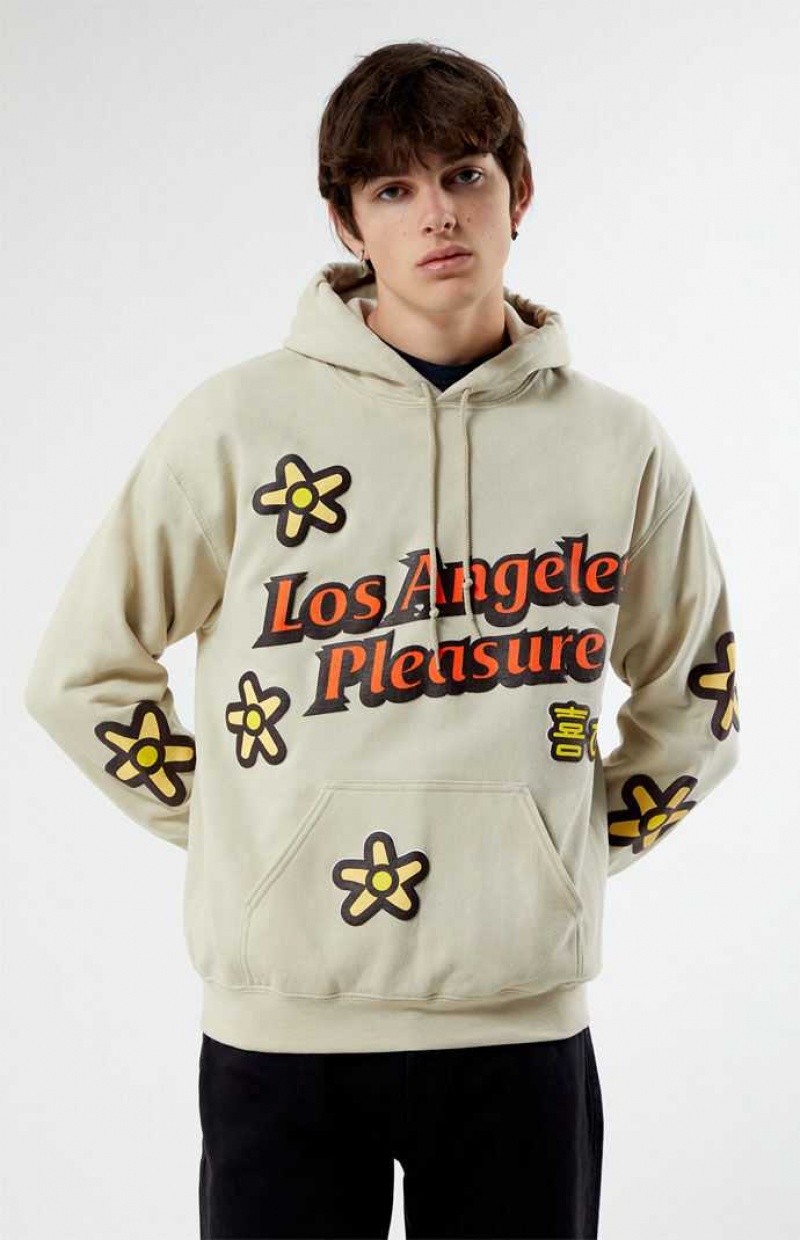 Sudadera con Capucha PacSun Los Angeles Pleasure Hombre Creme | AEPXY7648