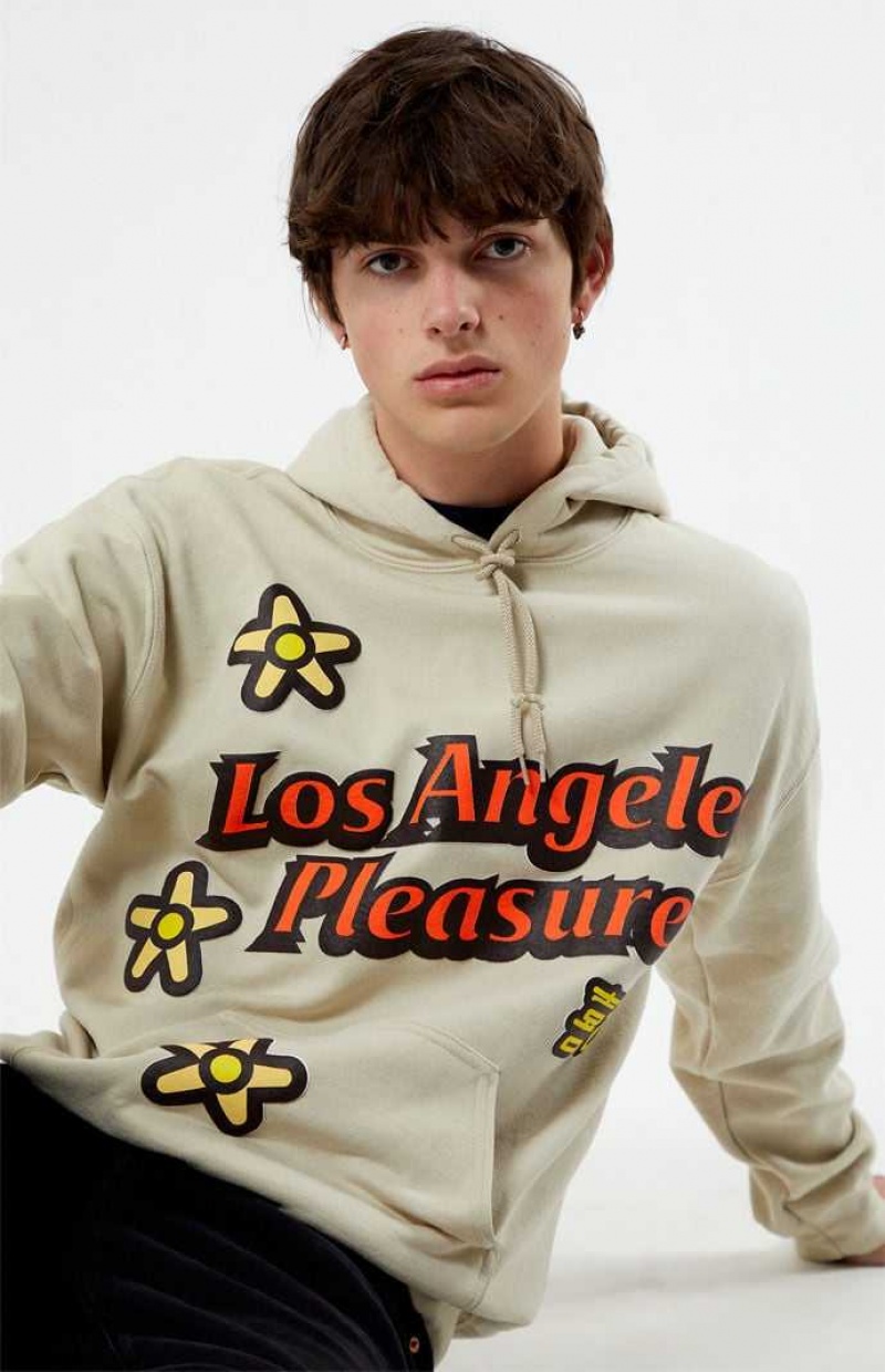 Sudadera con Capucha PacSun Los Angeles Pleasure Hombre Creme | AEPXY7648