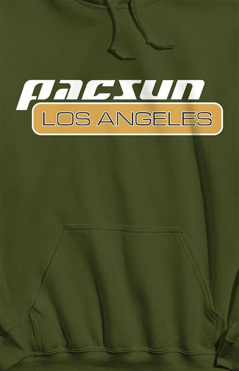 Sudadera con Capucha PacSun Los Angeles Hombre Verde | INKPL7310