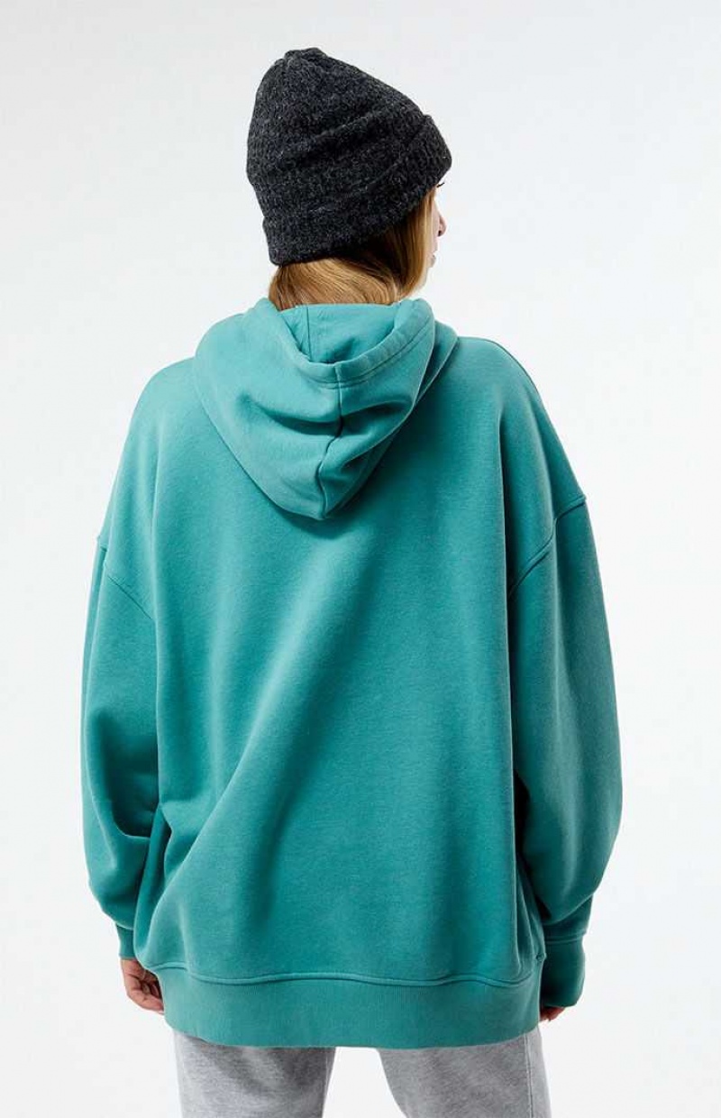 Sudadera con Capucha PacSun Mammoth Funnel Neck Mujer Verde | GXLWA1364