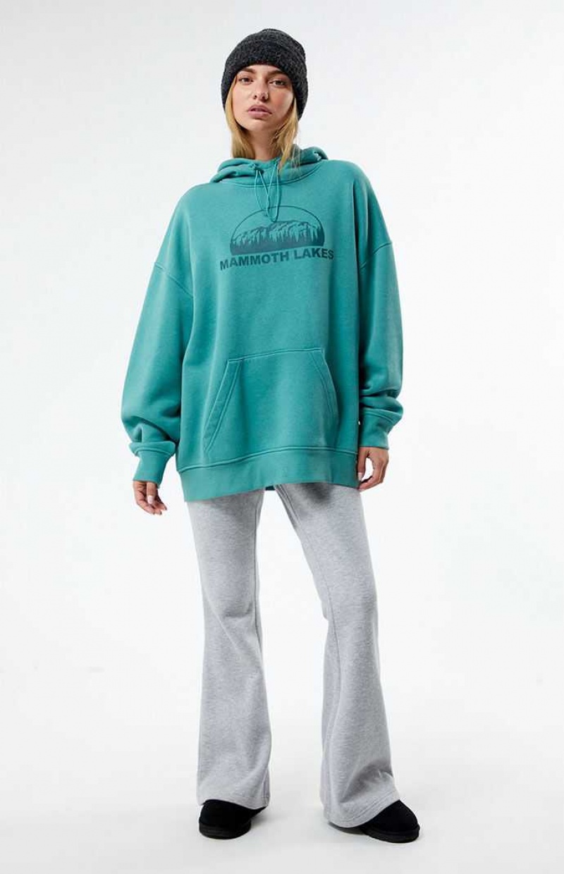 Sudadera con Capucha PacSun Mammoth Funnel Neck Mujer Verde | GXLWA1364