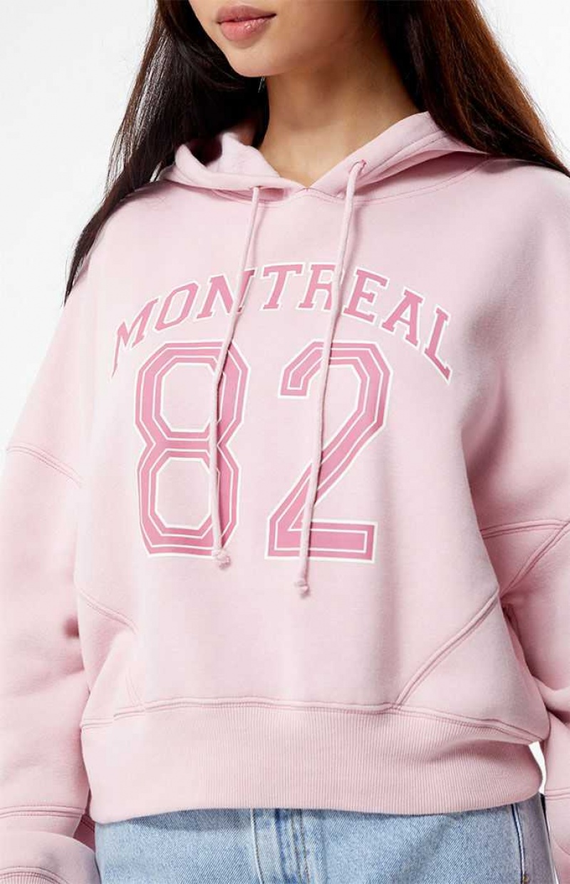 Sudadera con Capucha PacSun Montreal Cropped Mujer Moradas | CHGMZ6254