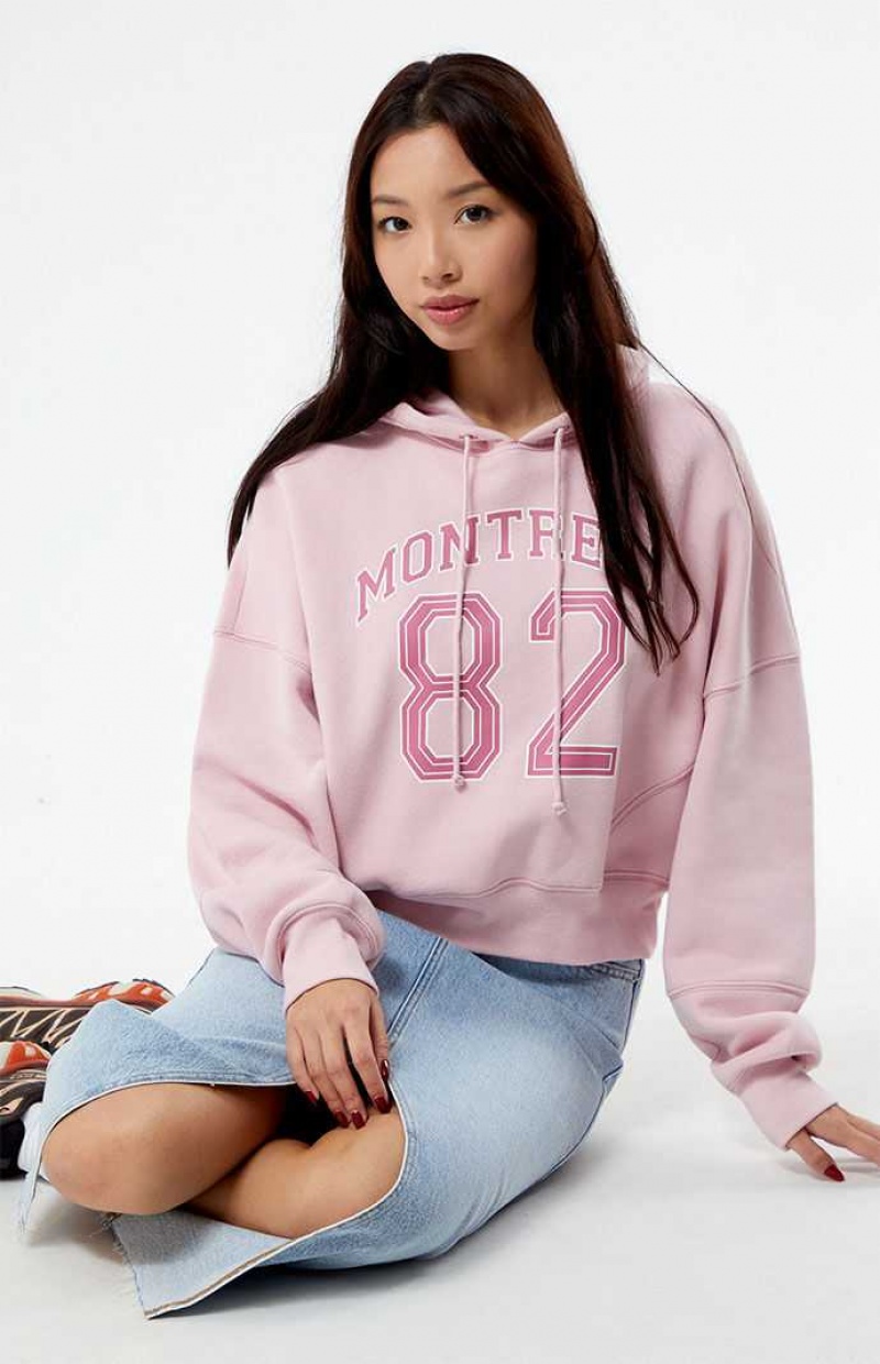 Sudadera con Capucha PacSun Montreal Cropped Mujer Moradas | CHGMZ6254