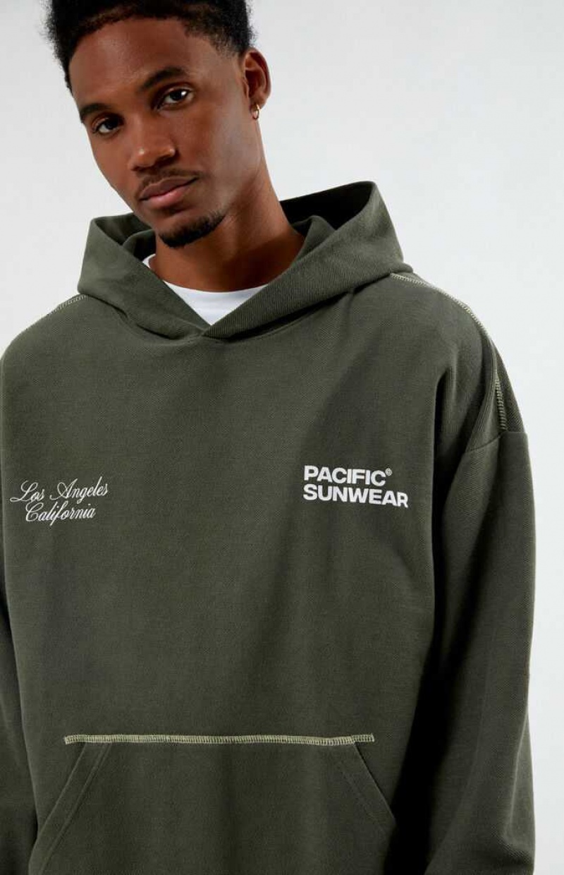 Sudadera con Capucha PacSun Pacific Sunwear Alley Hombre Verde Oliva | DFUJW4516