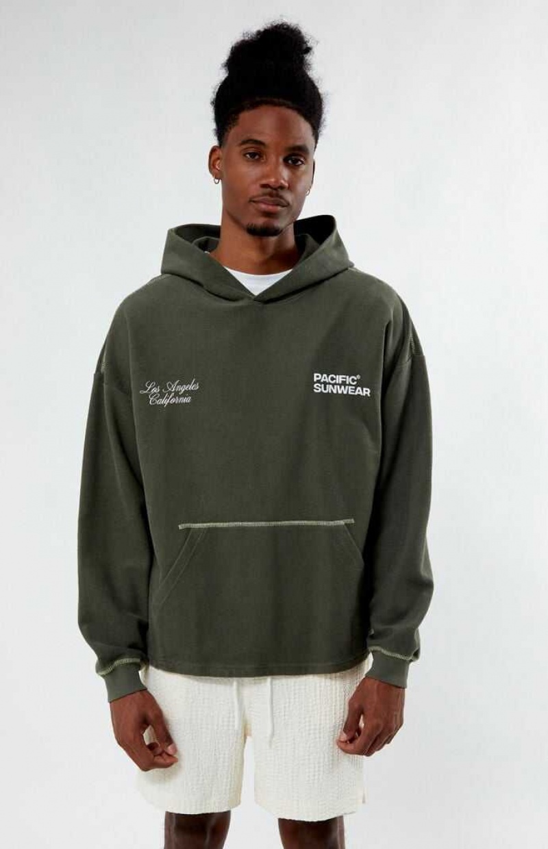 Sudadera con Capucha PacSun Pacific Sunwear Alley Hombre Verde Oliva | DFUJW4516