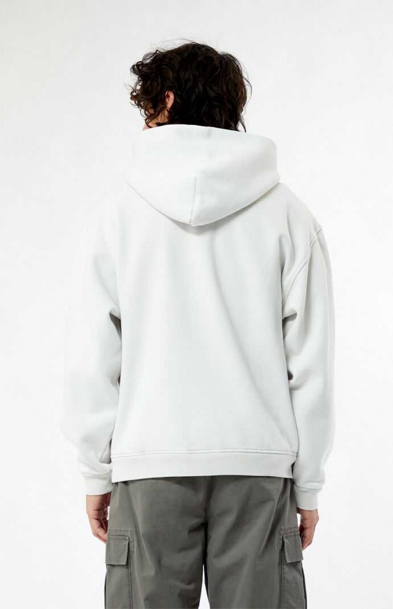 Sudadera con Capucha PacSun Pacific Sunwear DTLA Collegiate Hombre Blancas | NQRKC2418