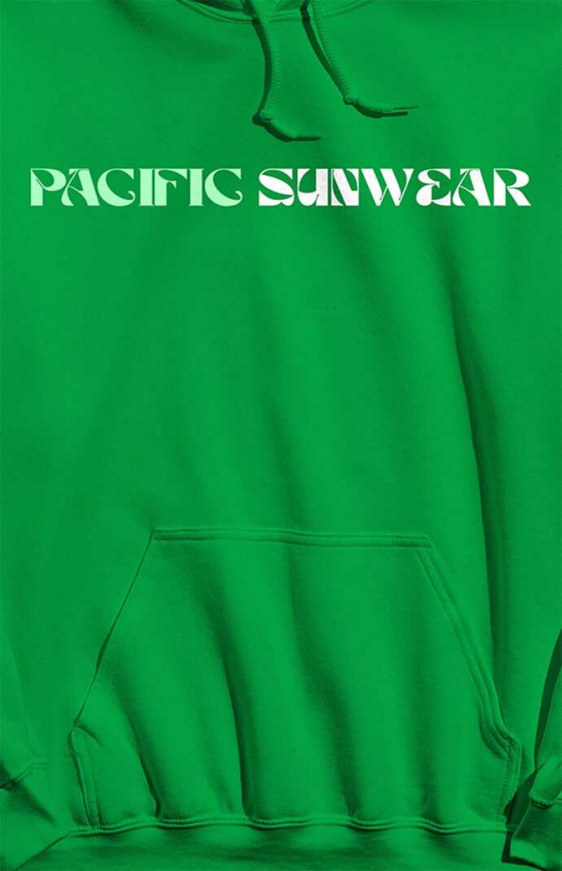 Sudadera con Capucha PacSun Pacific Sunwear Hombre Verde | NZAFG5612