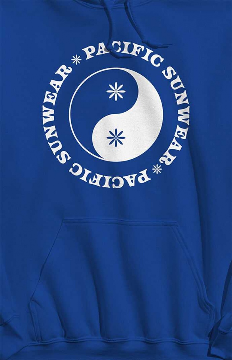 Sudadera con Capucha PacSun Pacific Sunwear Yin & Yang Hombre Azul Real Azules | ZAXOF8231