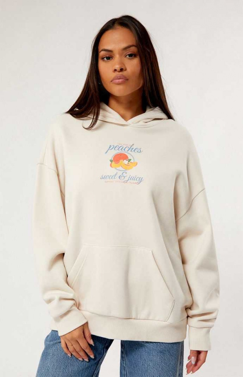 Sudadera con Capucha PacSun Peaches Mujer Marrones | SNWEG7298