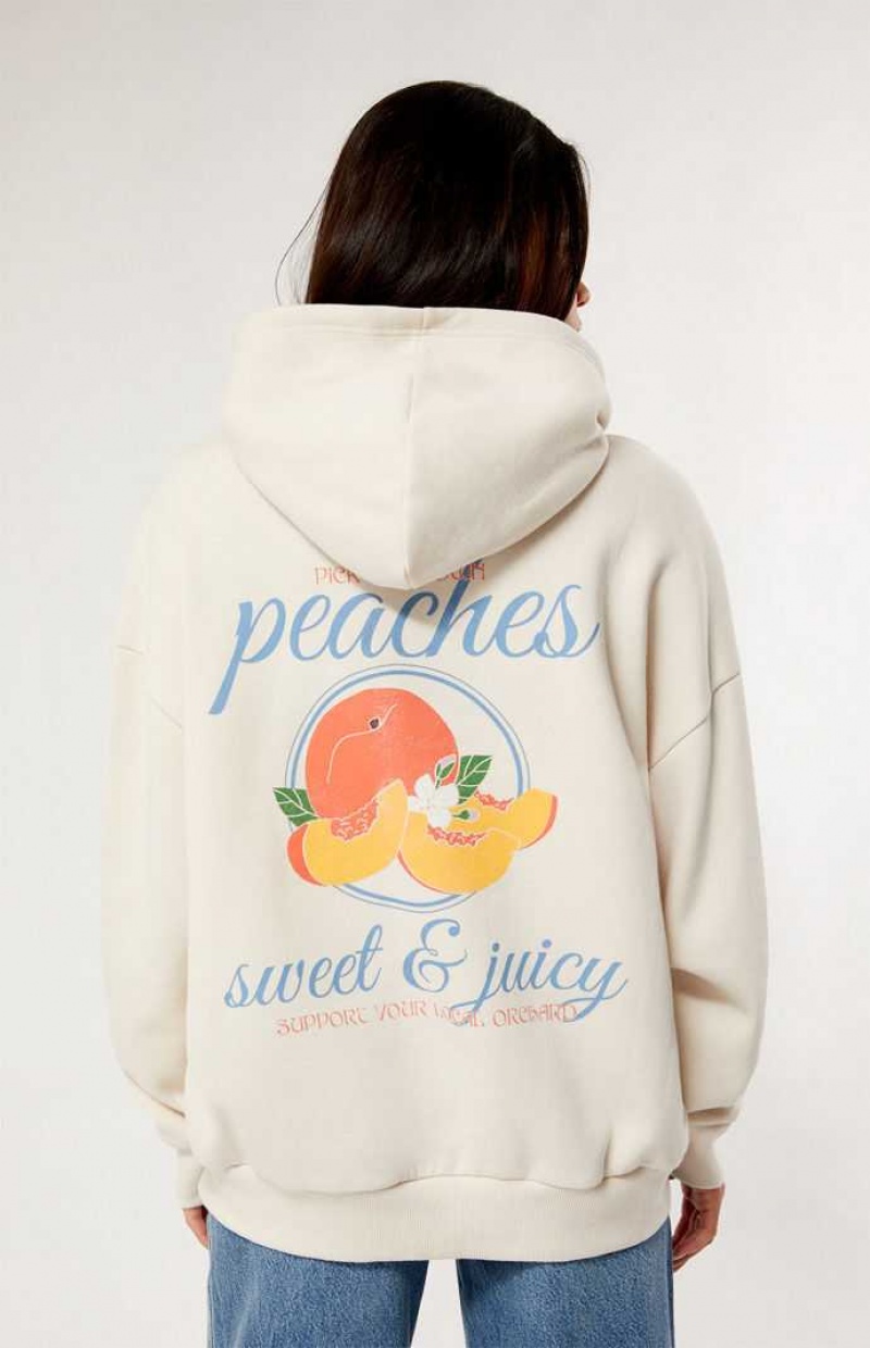 Sudadera con Capucha PacSun Peaches Mujer Marrones | SNWEG7298