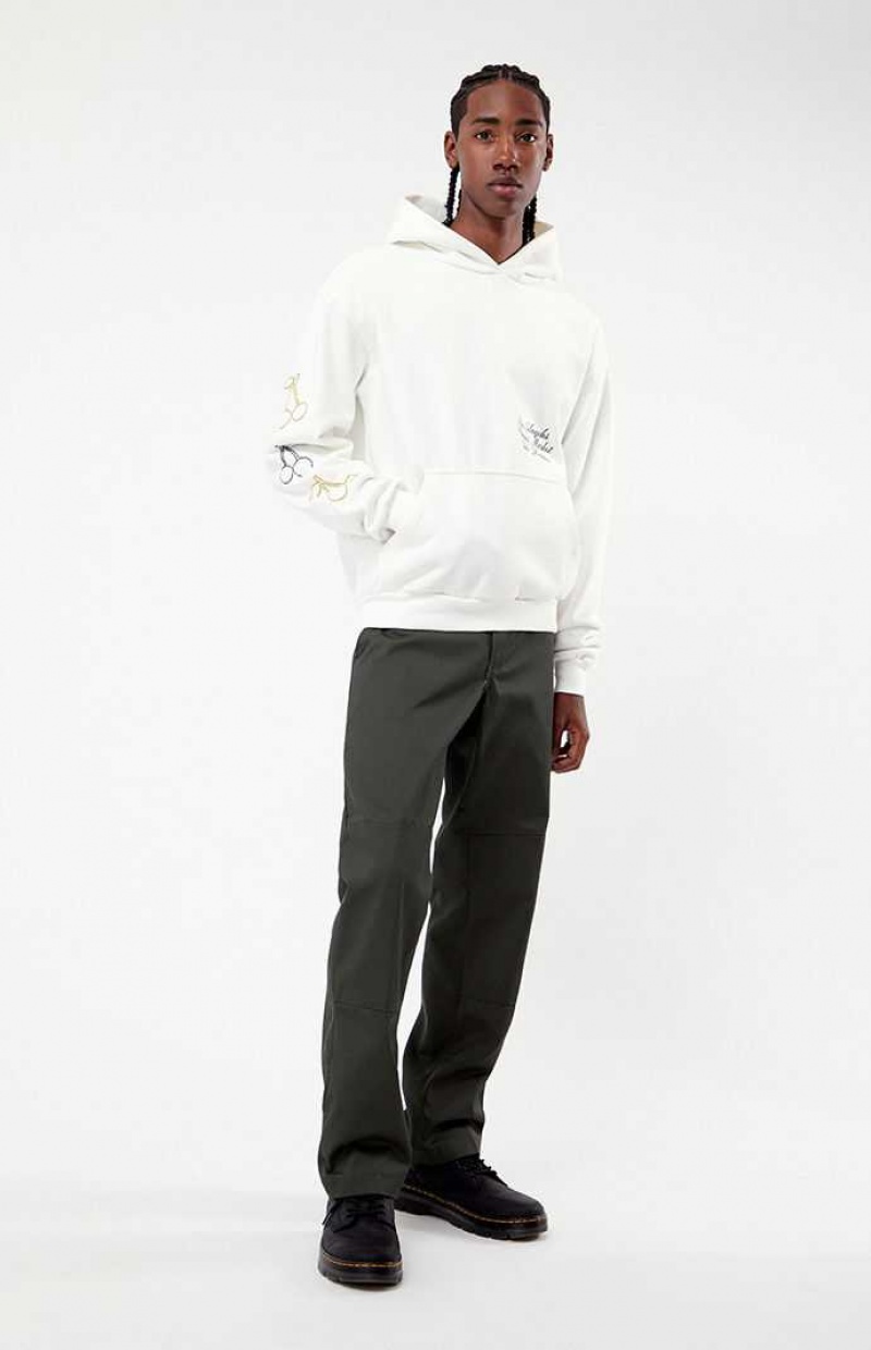 Sudadera con Capucha PacSun Quality Goods Hombre Blancas | OKNLJ8957