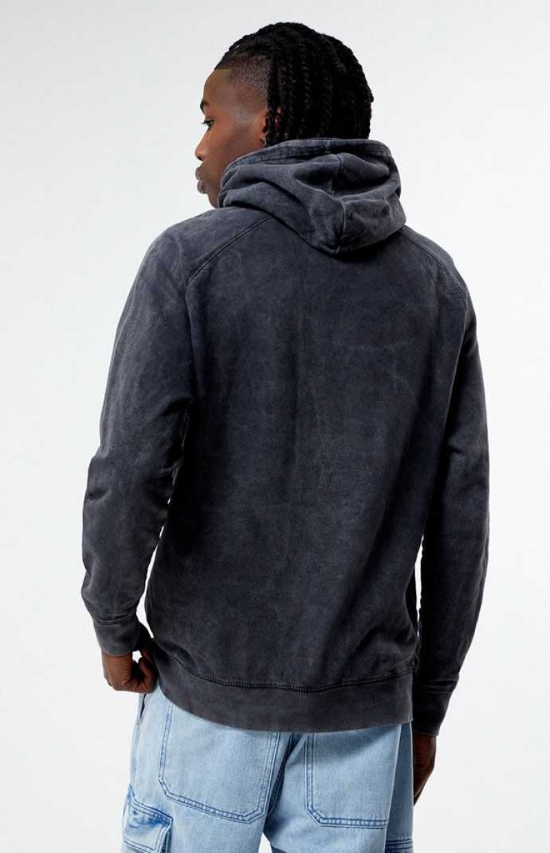 Sudadera con Capucha PacSun Rebel Pack Vintage Wash Hombre Negras | WXPLD8172