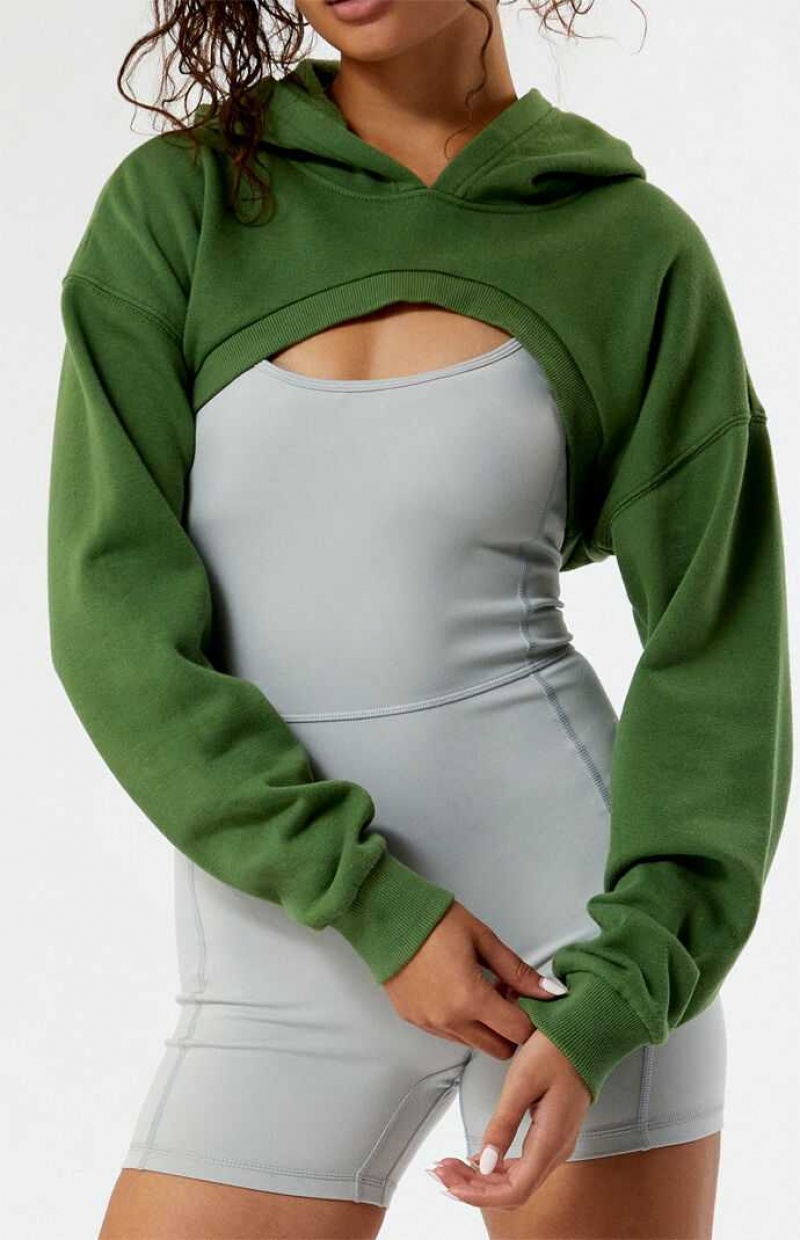 Sudadera con Capucha PacSun Shrug Mujer Verde | HBLVY4582