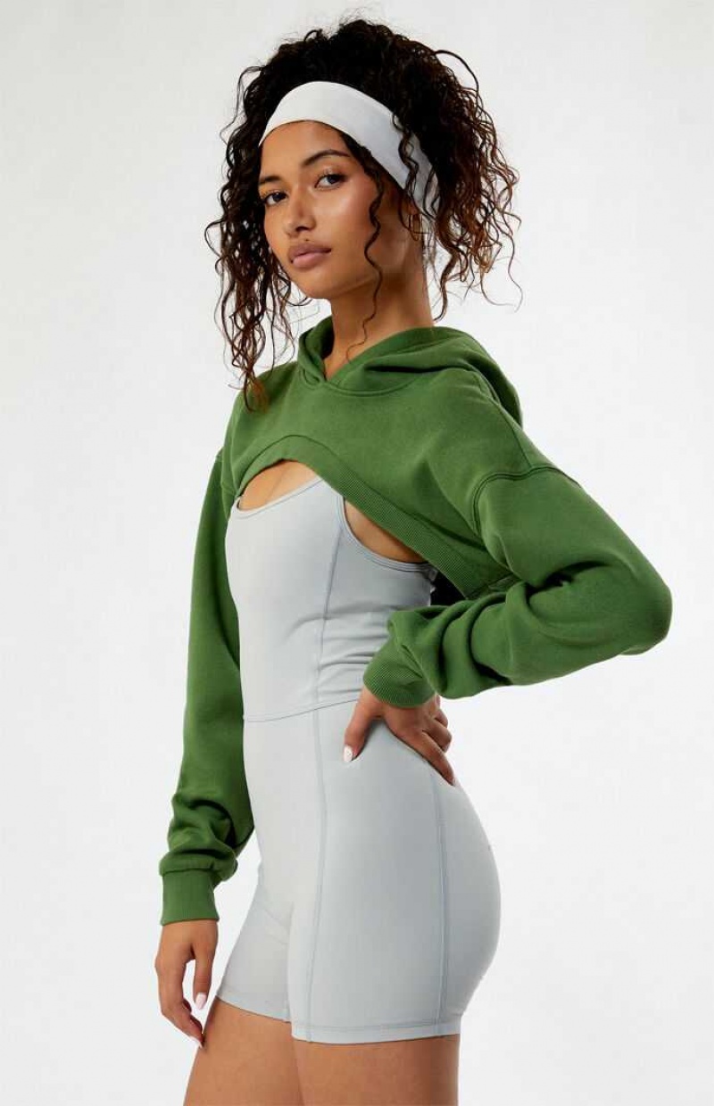 Sudadera con Capucha PacSun Shrug Mujer Verde | HBLVY4582