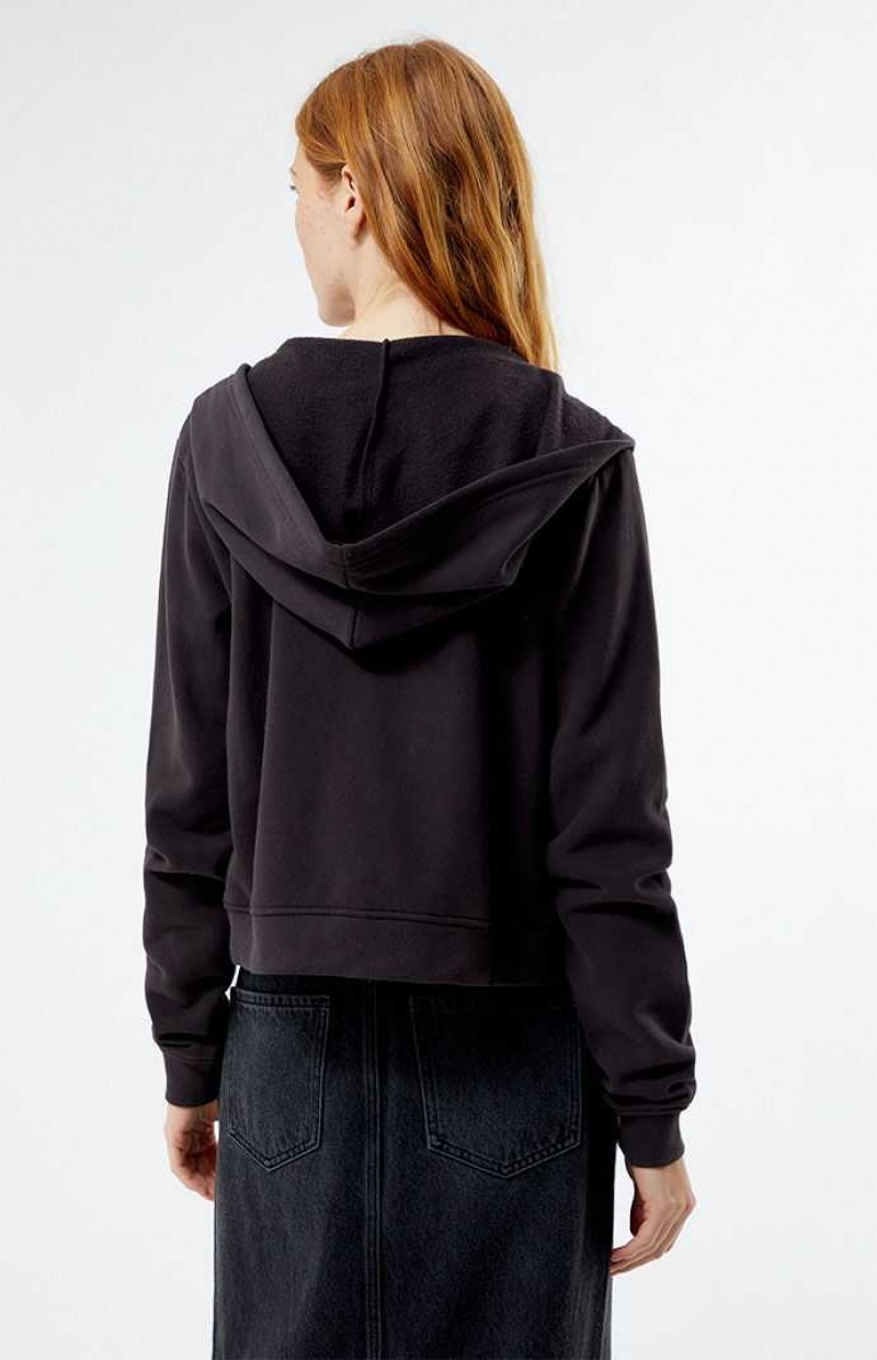 Sudadera con Capucha PacSun Star Zip Up Mujer Negras | ALVYG0457