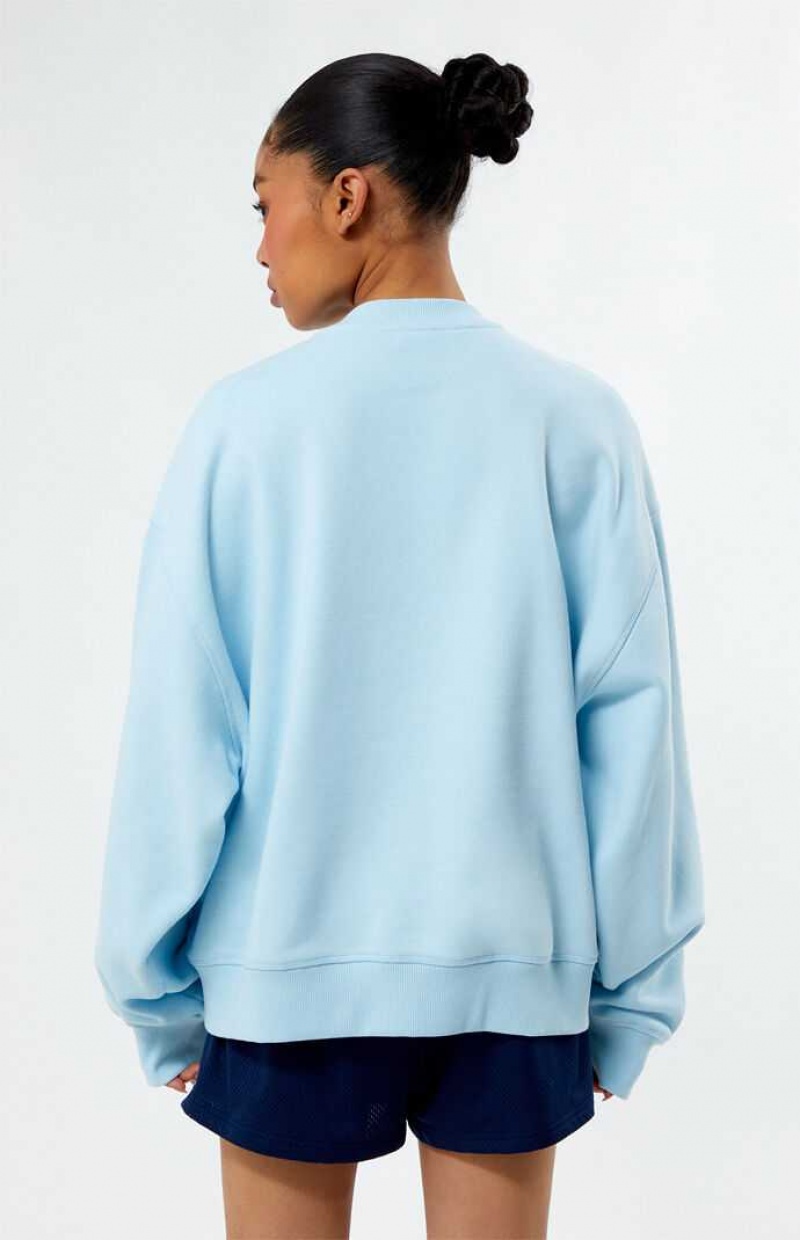 Sudaderas PacSun Brazil Crew Neck Mujer Azules Claro | UQGWD0456