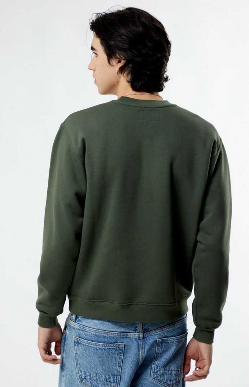 Sudaderas PacSun Gray Solid Crew Neck Hombre Gris | FVPXG4567