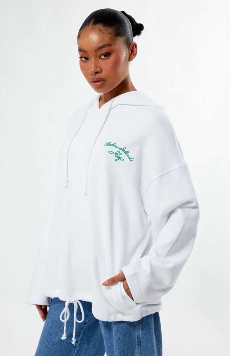 Sudaderas PacSun Islands Ibiza Oversized Mujer Blancas | WTKHC7215