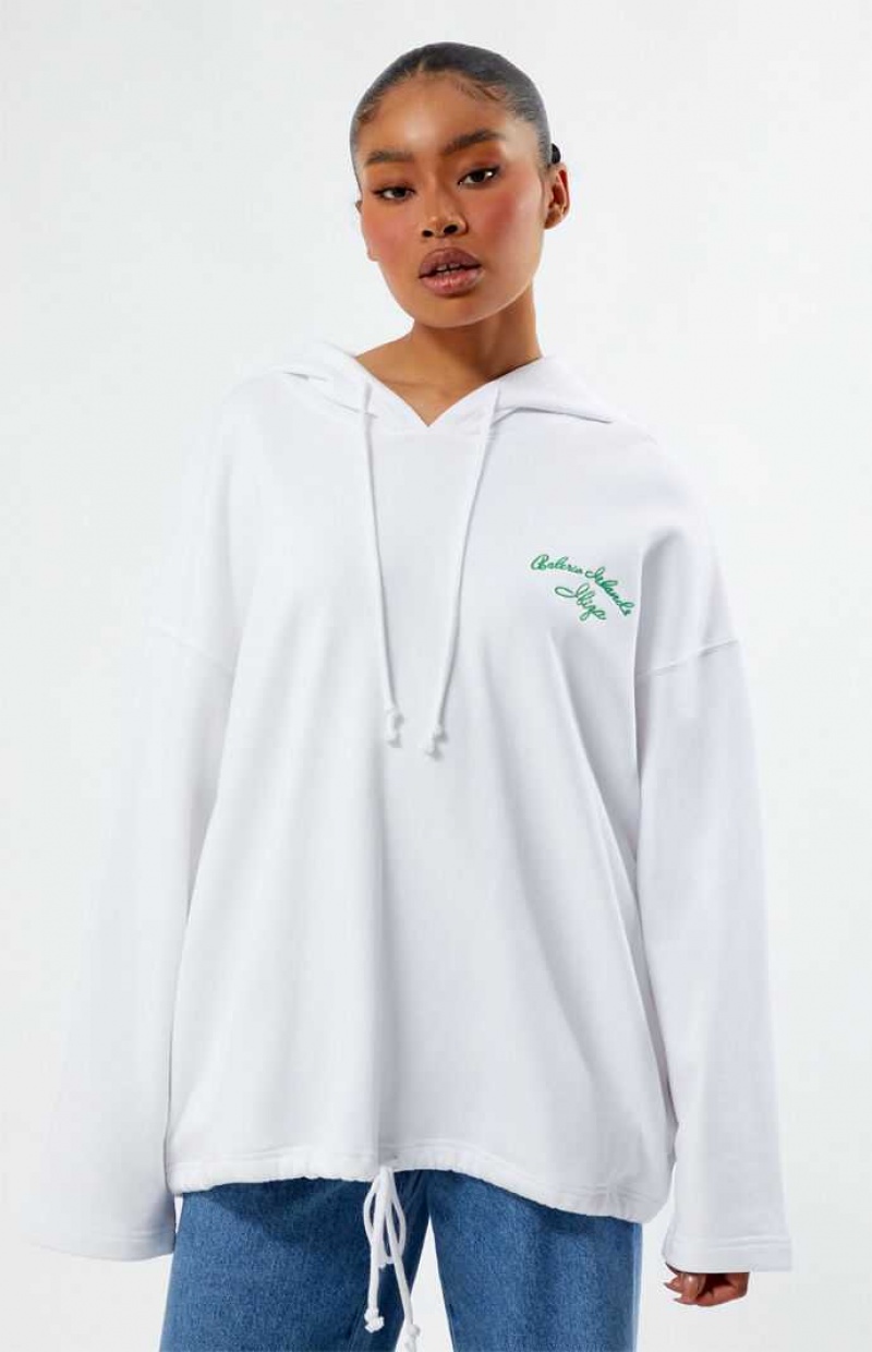 Sudaderas PacSun Islands Ibiza Oversized Mujer Blancas | WTKHC7215