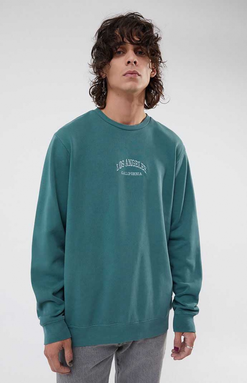 Sudaderas PacSun LA Embroidery Crew Neck Hombre JASPER | QLISX2548