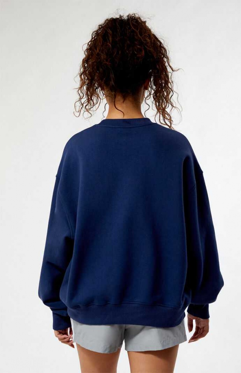 Sudaderas PacSun LA Sports Club Crew Neck Mujer Azul Marino | ABIYN7942