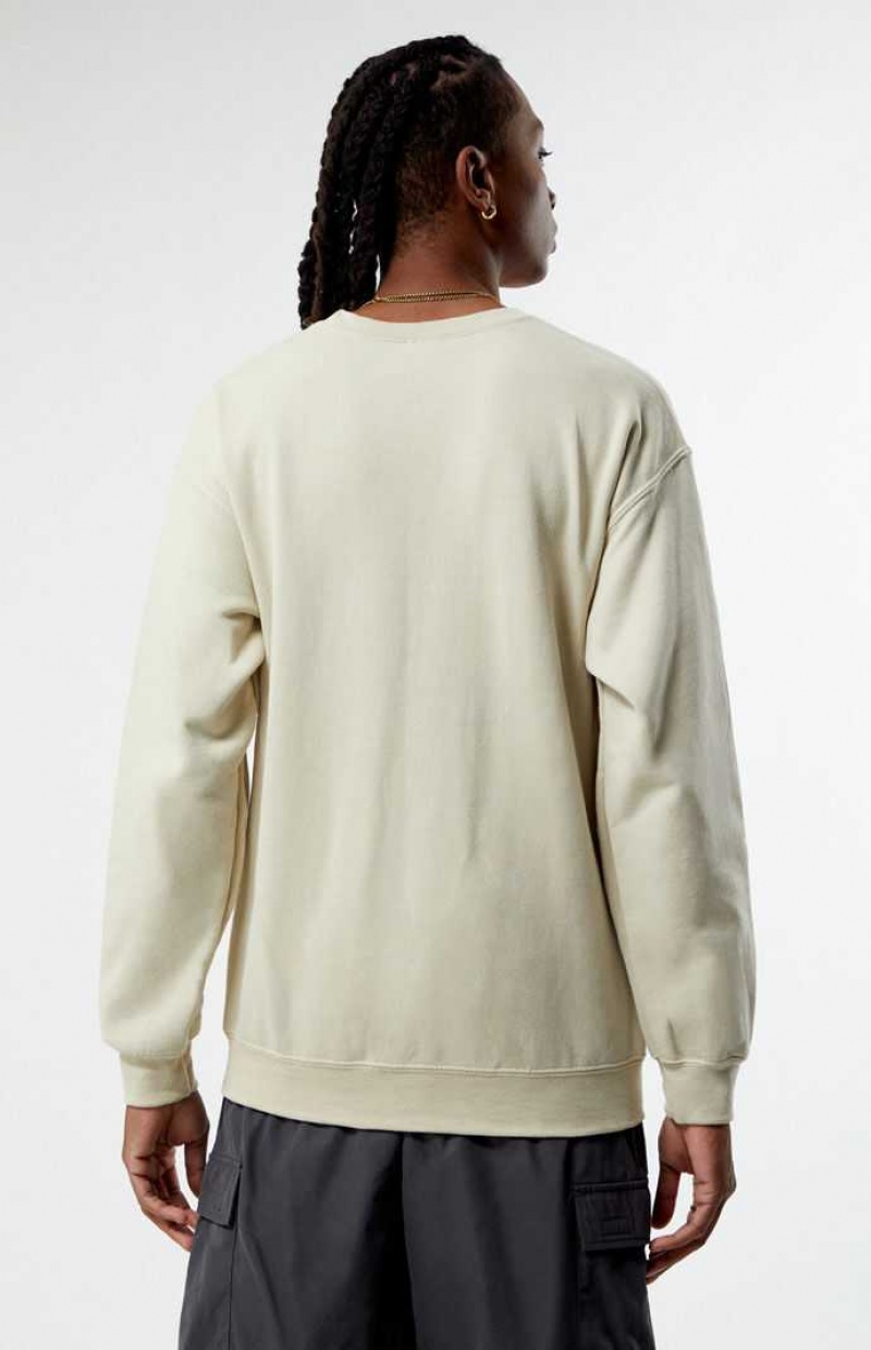 Sudaderas PacSun Los Angeles College Crew Neck Hombre Marrones | VIUEC0935