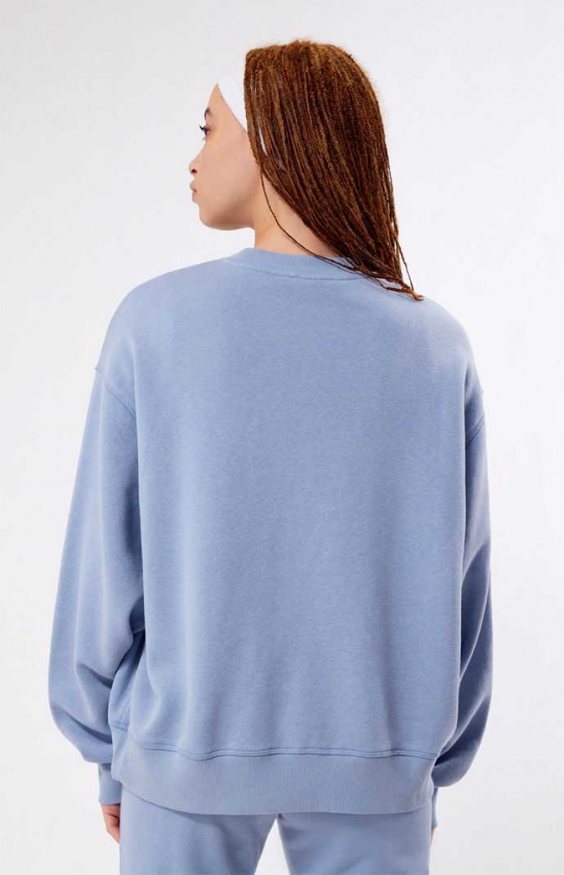 Sudaderas PacSun Soho Crew Neck Mujer Azules | FAYZM0683