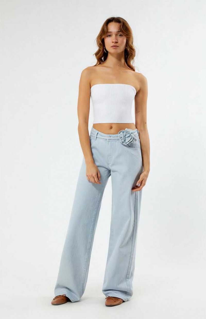 Suéteres PacSun Basic Tube Mujer Blancas | LUHJC4517