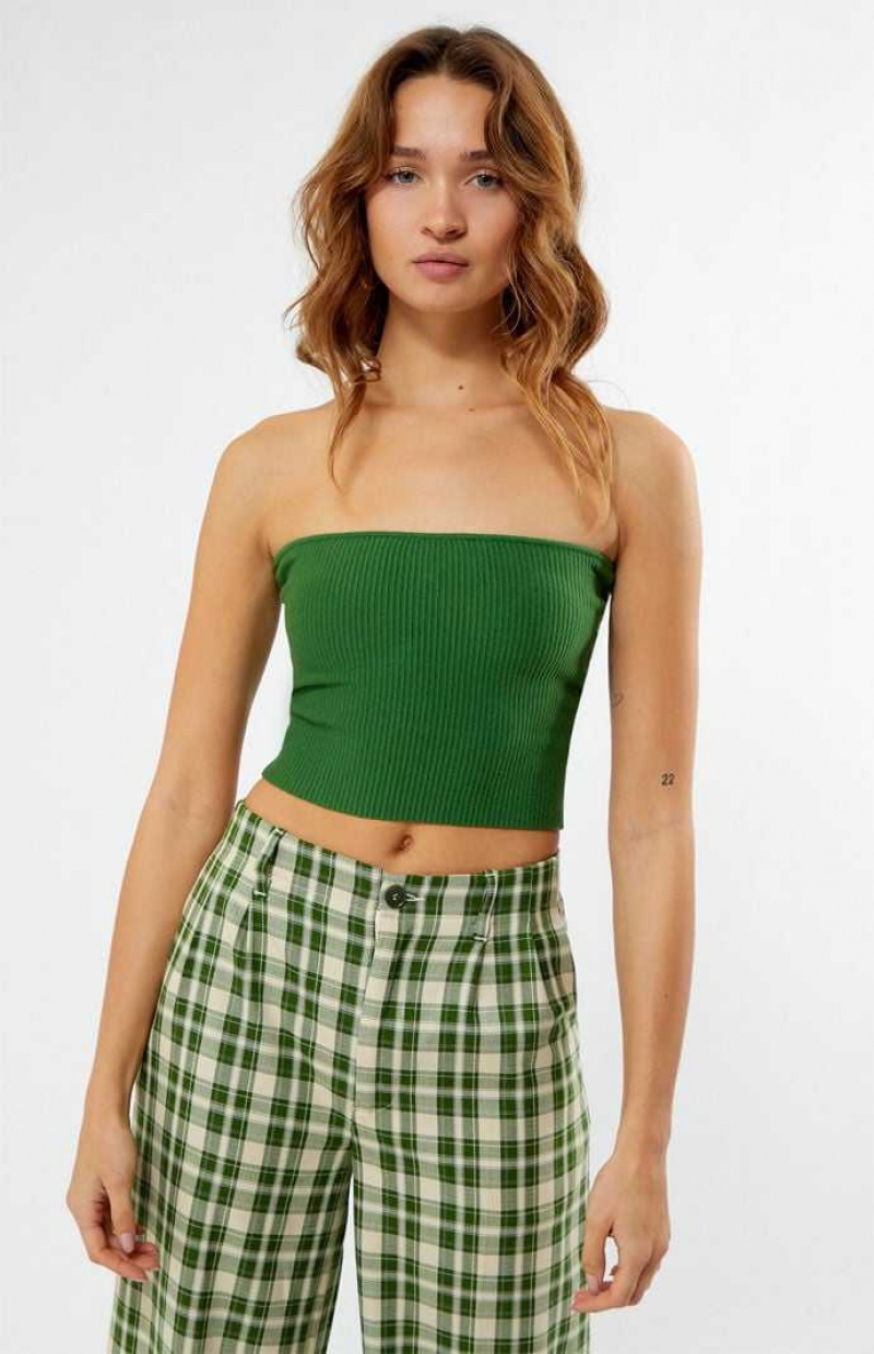 Suéteres PacSun Basic Tube Mujer Verde | UHZOS7548