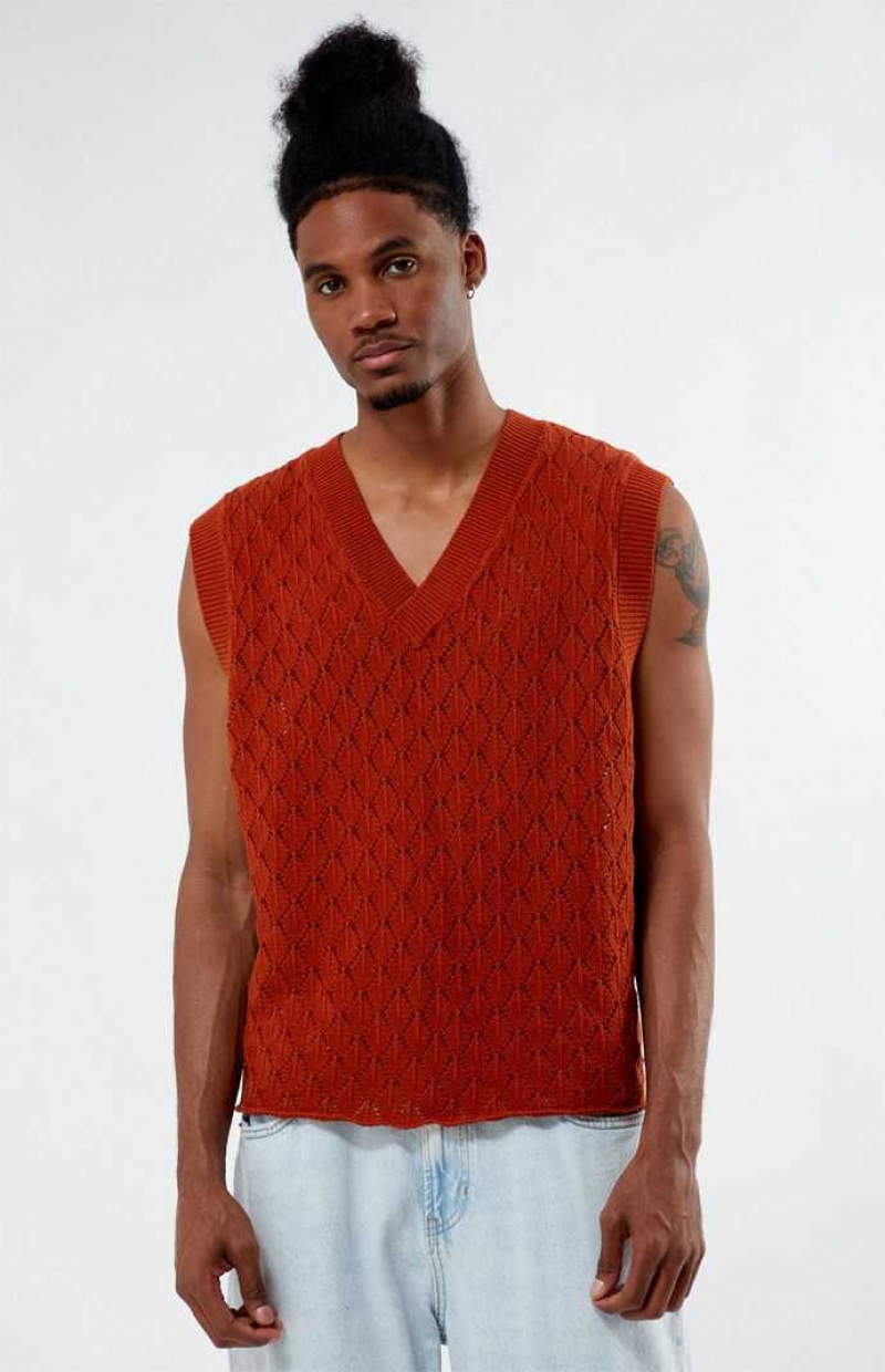 Suéteres PacSun Burnt Orange Hombre Naranjas | RXTEQ3108