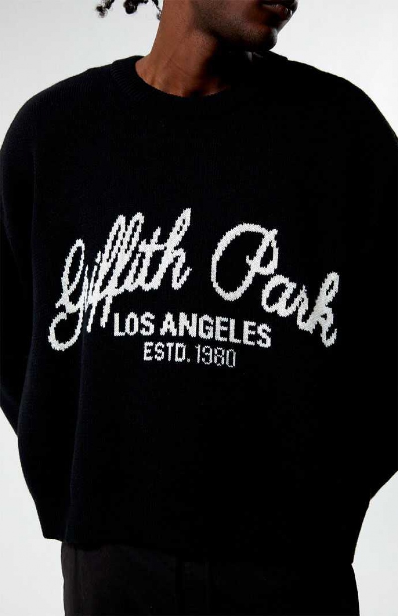 Suéteres PacSun Griffith Park Hombre Negras | DHCGK8712