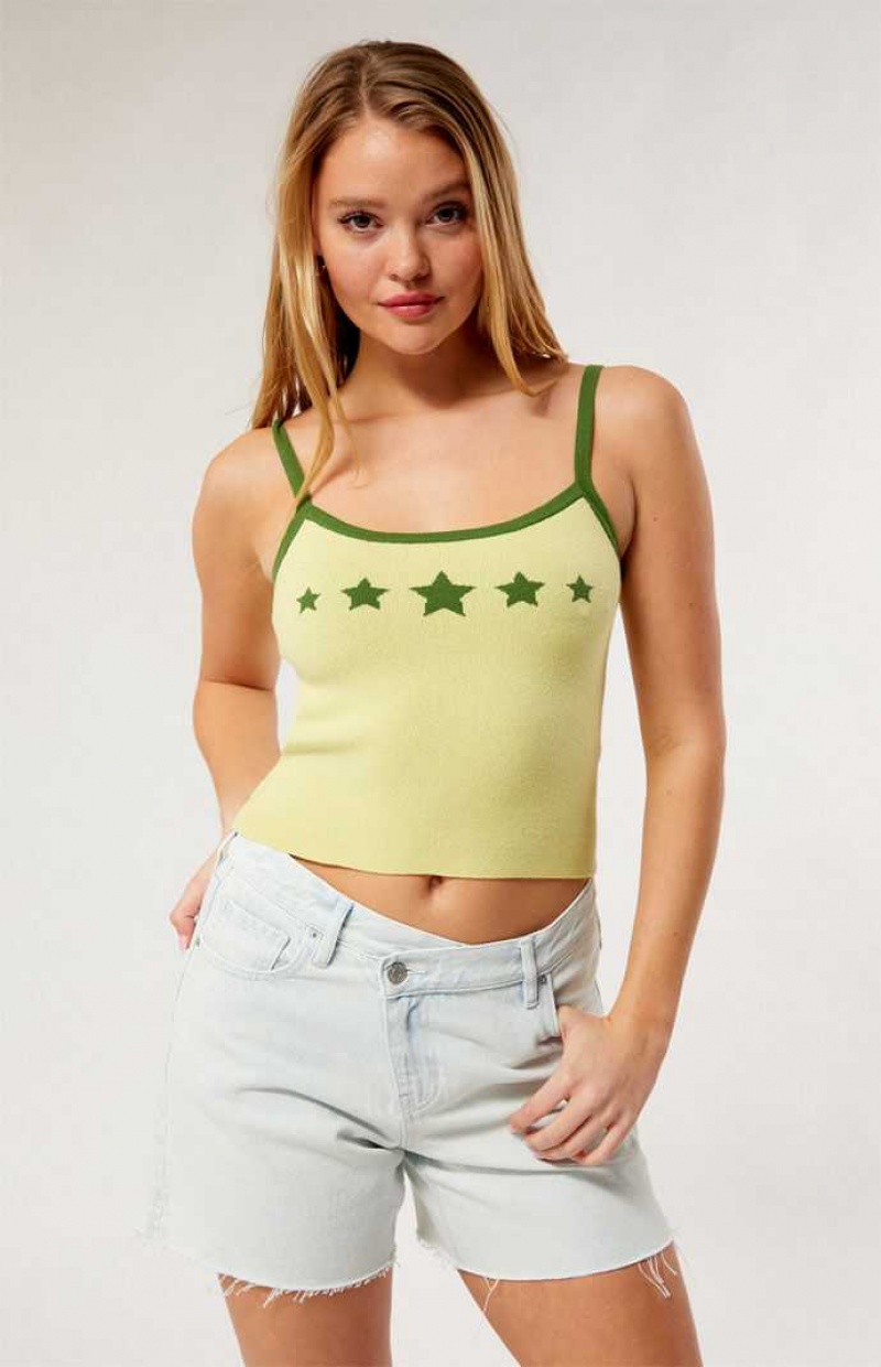 Suéteres PacSun Jennifer Mujer Amarillo | SRQGU5720