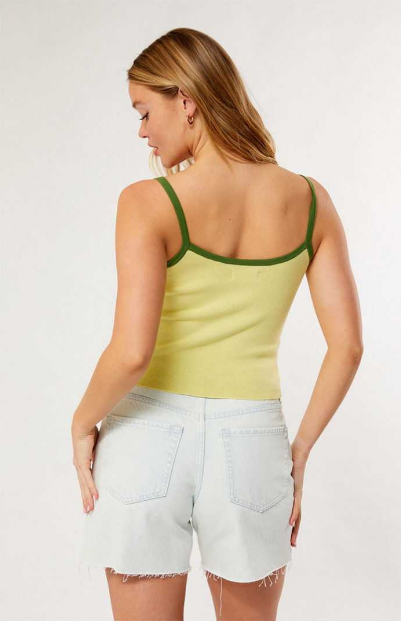 Suéteres PacSun Jennifer Mujer Amarillo | SRQGU5720