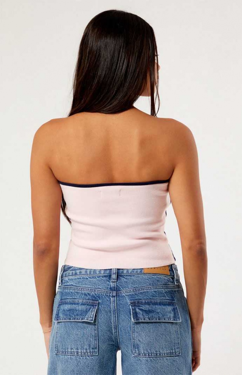 Suéteres PacSun Nickie Deportivo Tube Mujer Rosas Claro | SVXPA6194