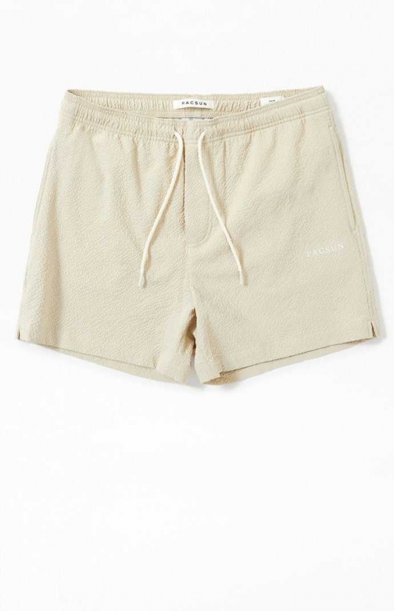 Suéteres PacSun Tan Sail Seersucker 4.5\