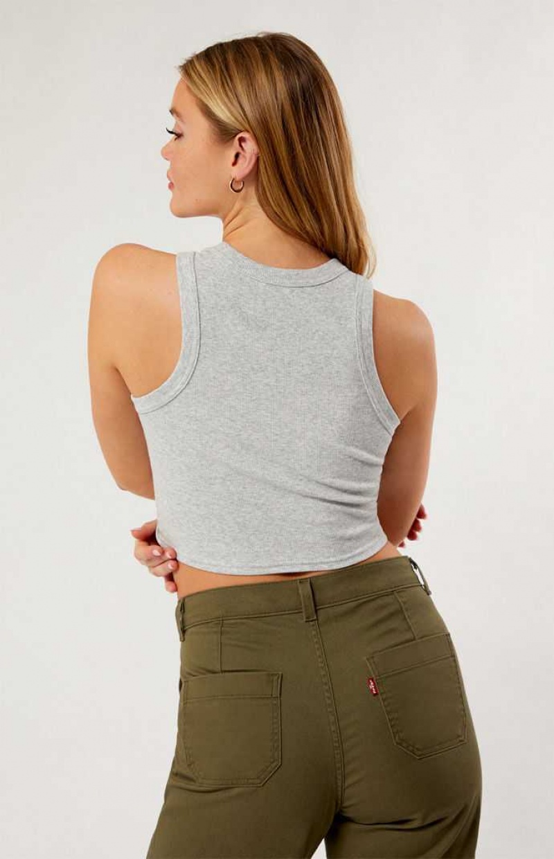 Tops PacSun 1980 Pacific Sunwear Racerback Mujer Gris | CMWPN4671