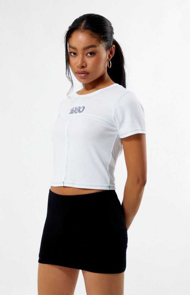 Tops PacSun 1980 Seamed Mujer Blancas | WNPYF6518