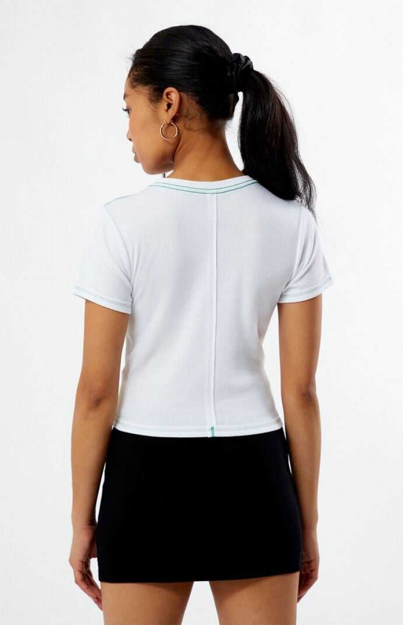 Tops PacSun 1980 Seamed Mujer Blancas | WNPYF6518