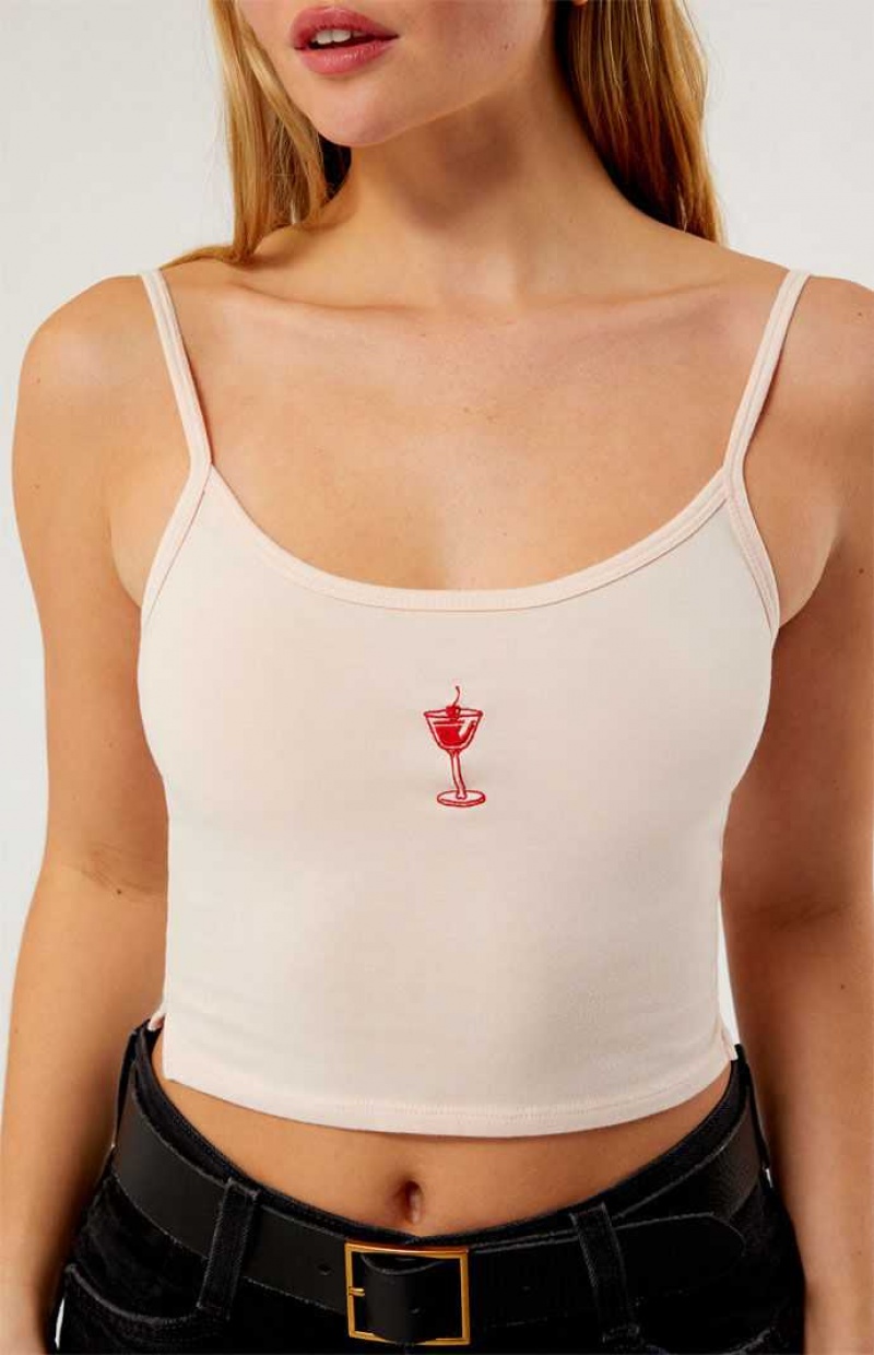 Tops PacSun Cherry Cocktail Mujer Rosas Claro | RIOWZ8951