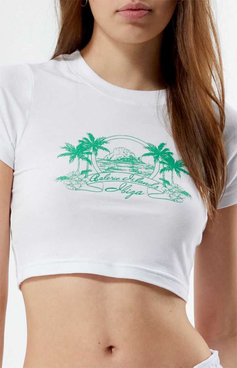 Tops PacSun Ibiza Island Baby Mujer Blancas | CLFBE1952