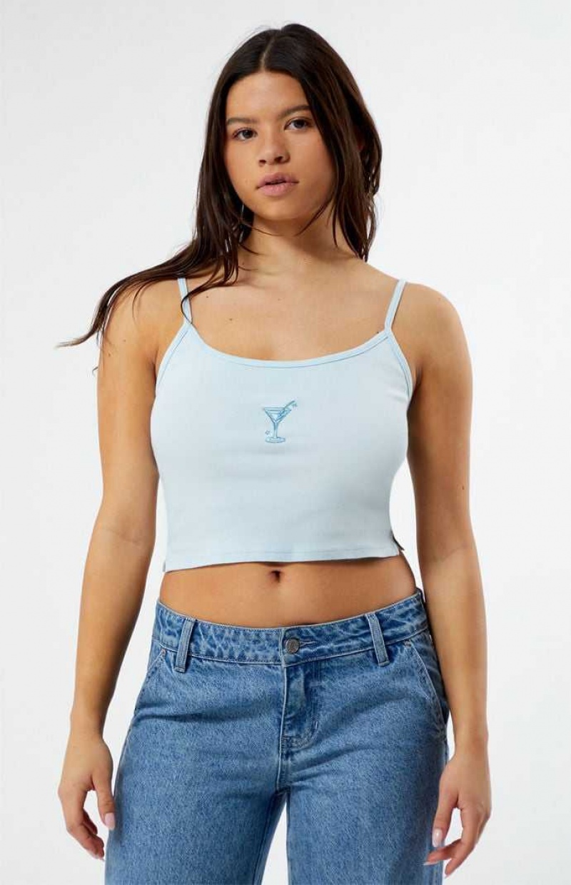 Tops PacSun Martini Mujer Azules Claro | ABZKG6750