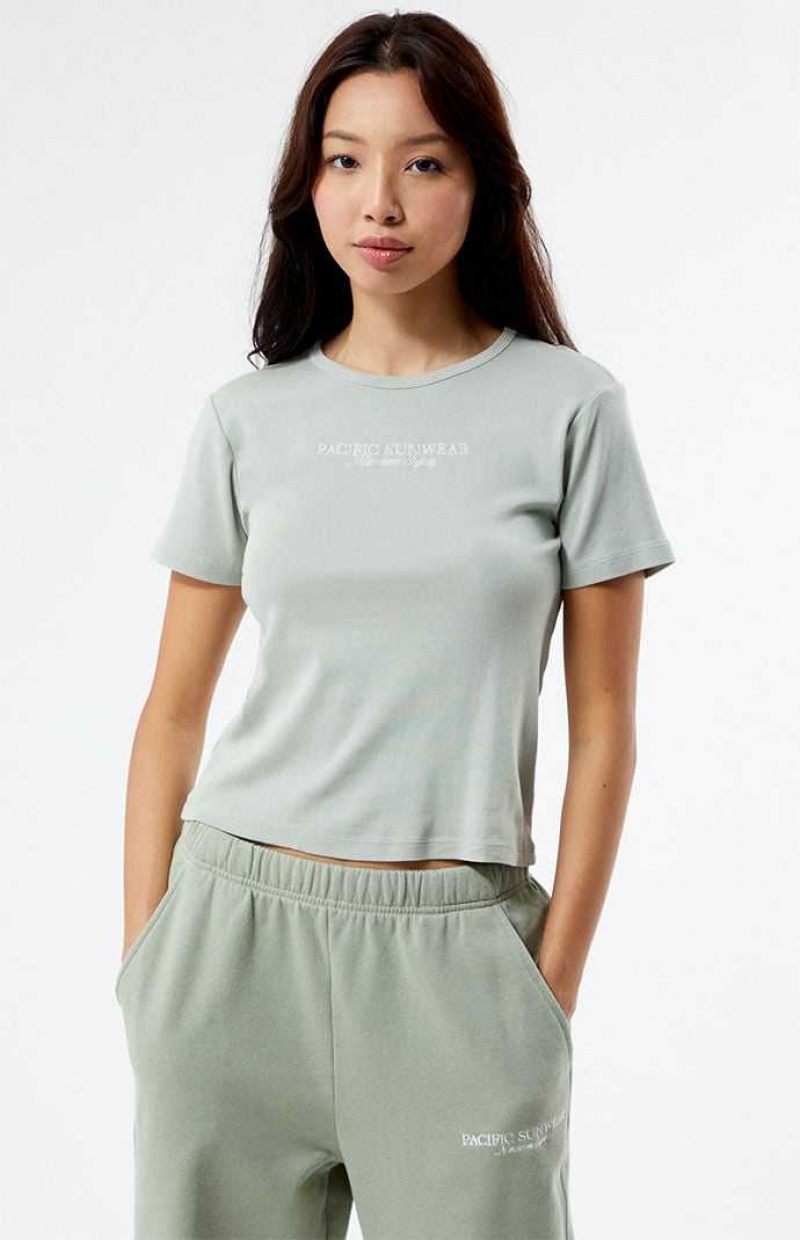 Tops PacSun Nineteen Eighty Pacific Sunwear Mujer Verde Oliva | TXMFW7865