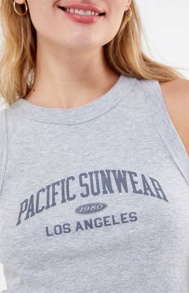 Tops PacSun Pacific Sunwear 1980 Mujer Gris | MBZPS2185