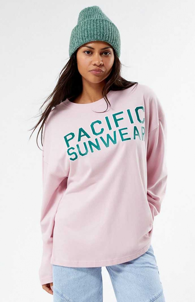 Tops PacSun Pacific Sunwear Long Sleeve Mujer Moradas | IQAVH7608